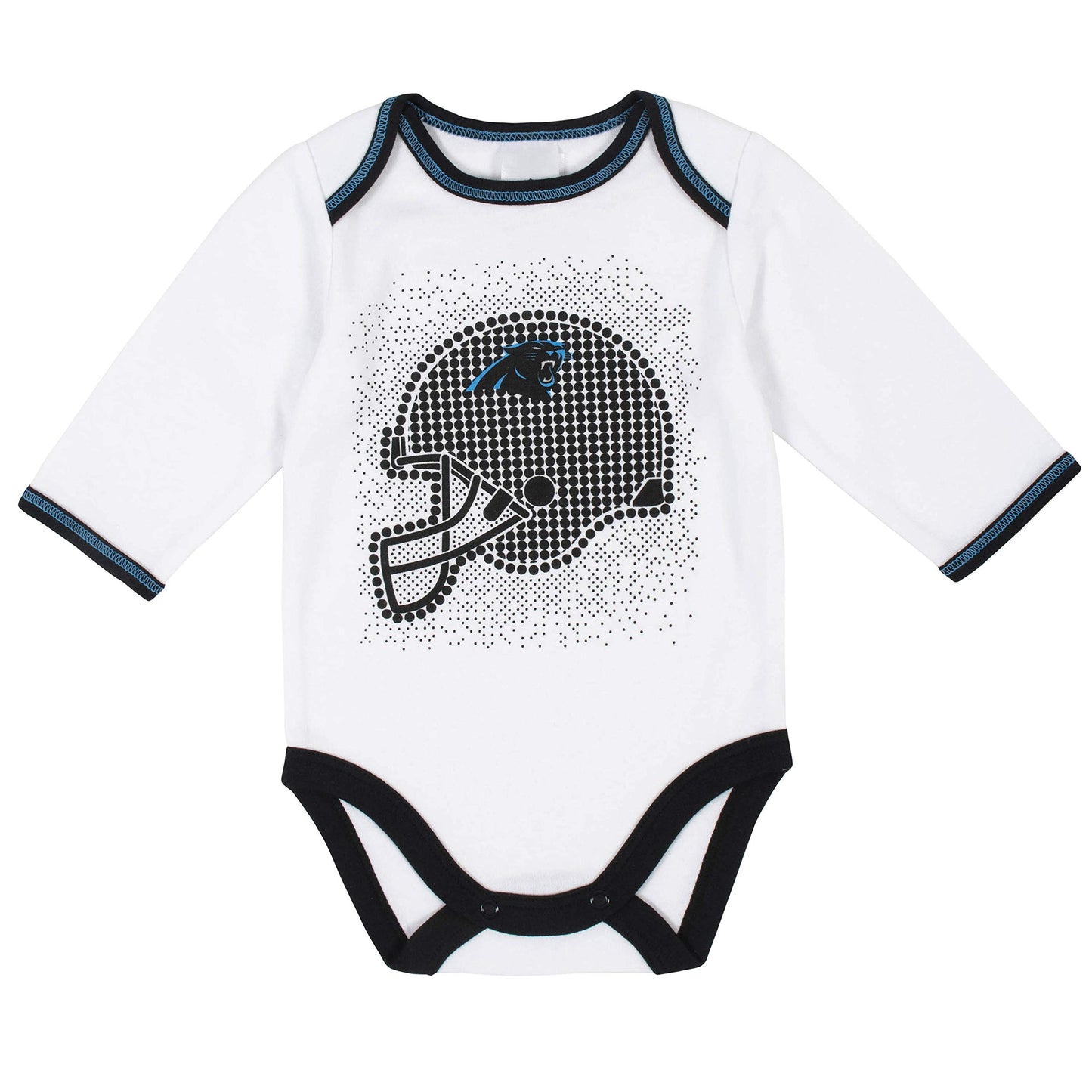 Gerber Nfl Carolina Panthers 3 Pack Bodysuit Footed Pant And Cap Registry Gift Set, Black/White Carolina Panthers, 3-6M