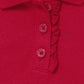 The Children'S Place Baby Girls And Toddler Girls Long Sleeve Ruffle Pique Polo, Ruby, 3T