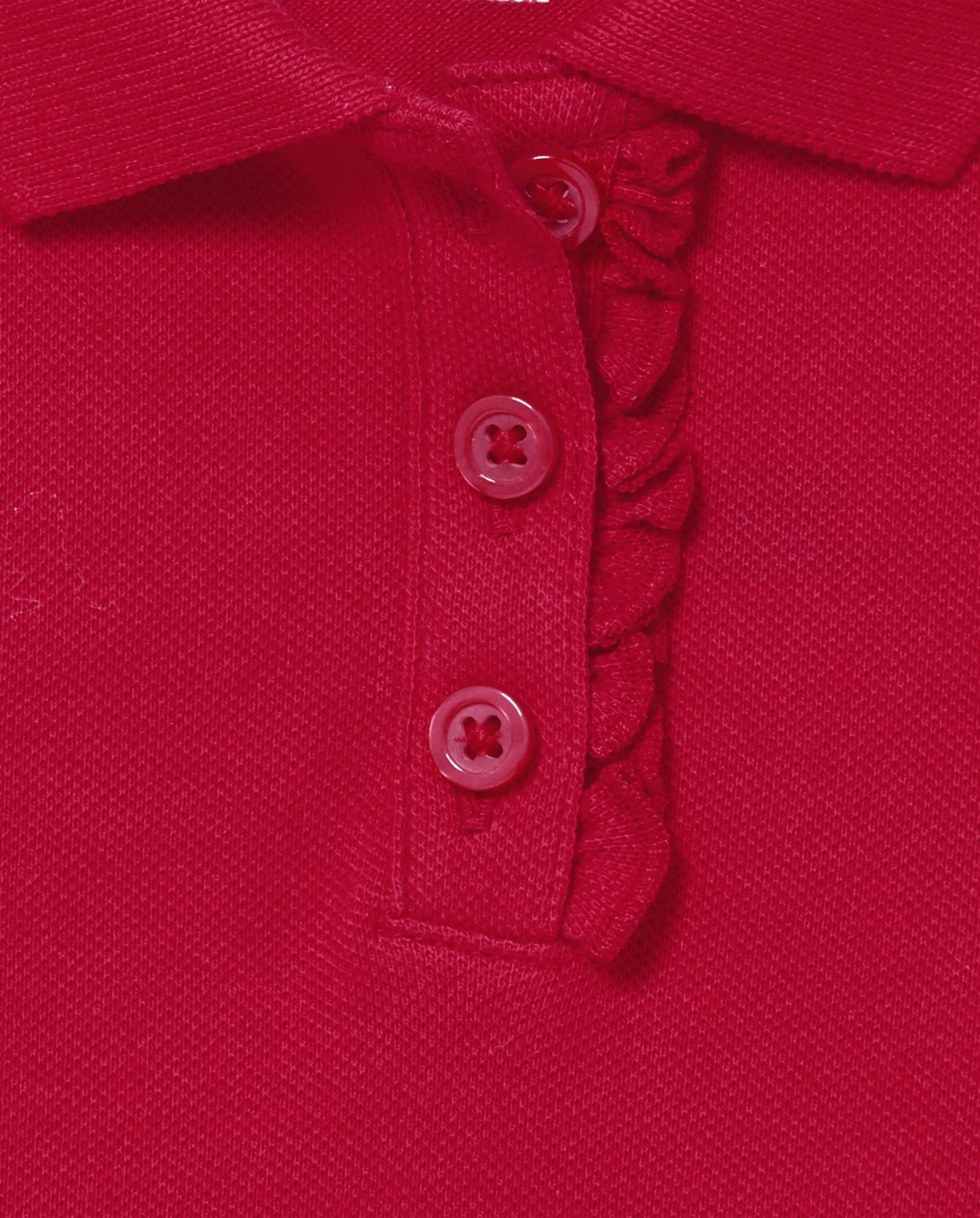 The Children'S Place Baby Girls And Toddler Girls Long Sleeve Ruffle Pique Polo, Ruby, 3T