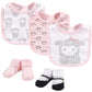 Hudson Baby Unisex Baby Cotton Bib And Sock Set, Little Lamb, One Size