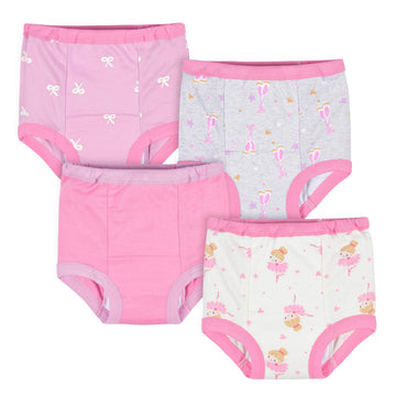 Gerber Baby Girls Infant Toddler 4 Pack Potty Training Pants Underwear Polka Dot 2T