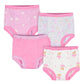 Gerber Baby Girls Infant Toddler 4 Pack Potty Training Pants Underwear Lavender And Pink 2T