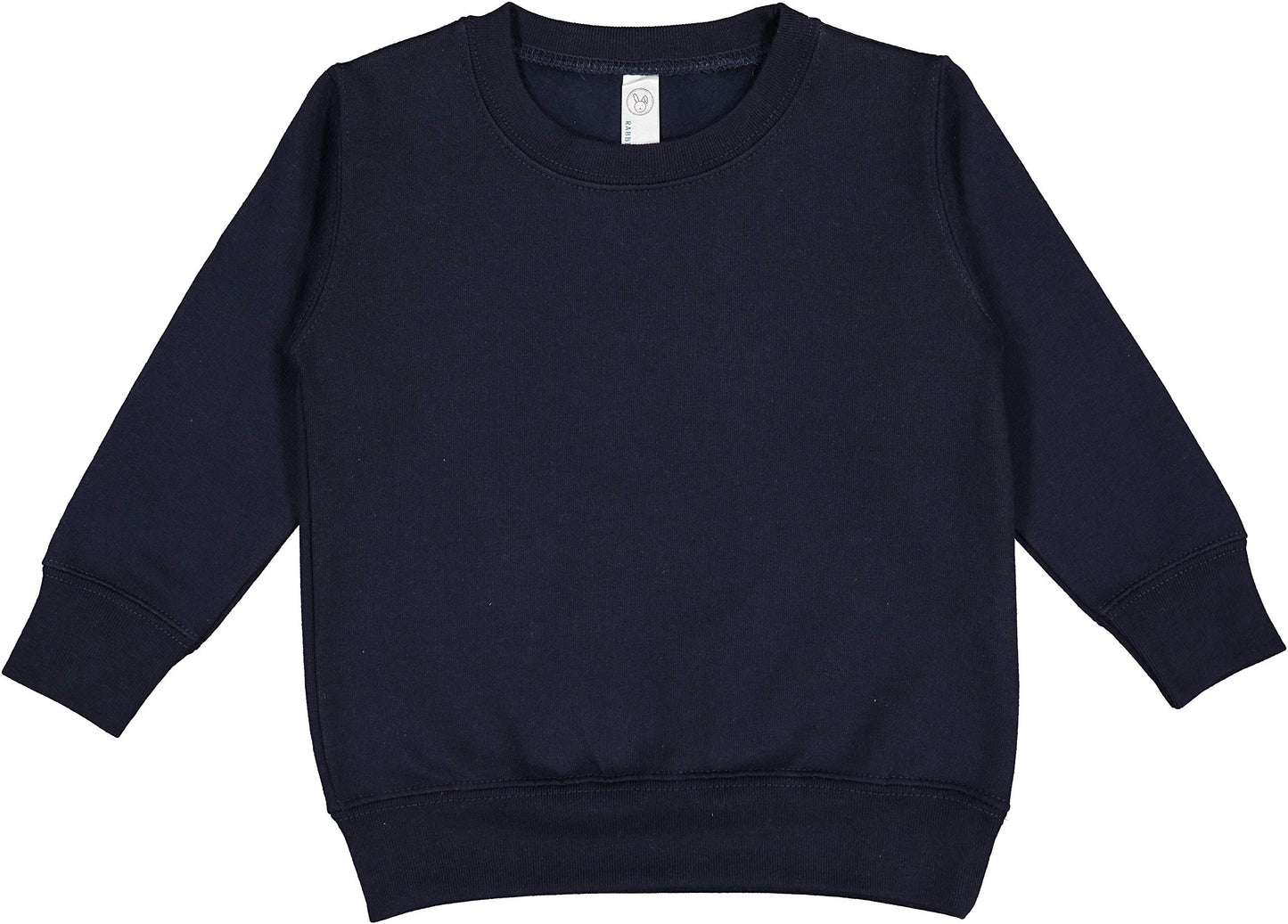 Rabbit Skins Toddler Fleece Long Sleeve Pullover Sweatshirt, Navy, 3T