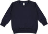 Rabbit Skins Toddler Fleece Long Sleeve Pullover Sweatshirt, Navy, 7T