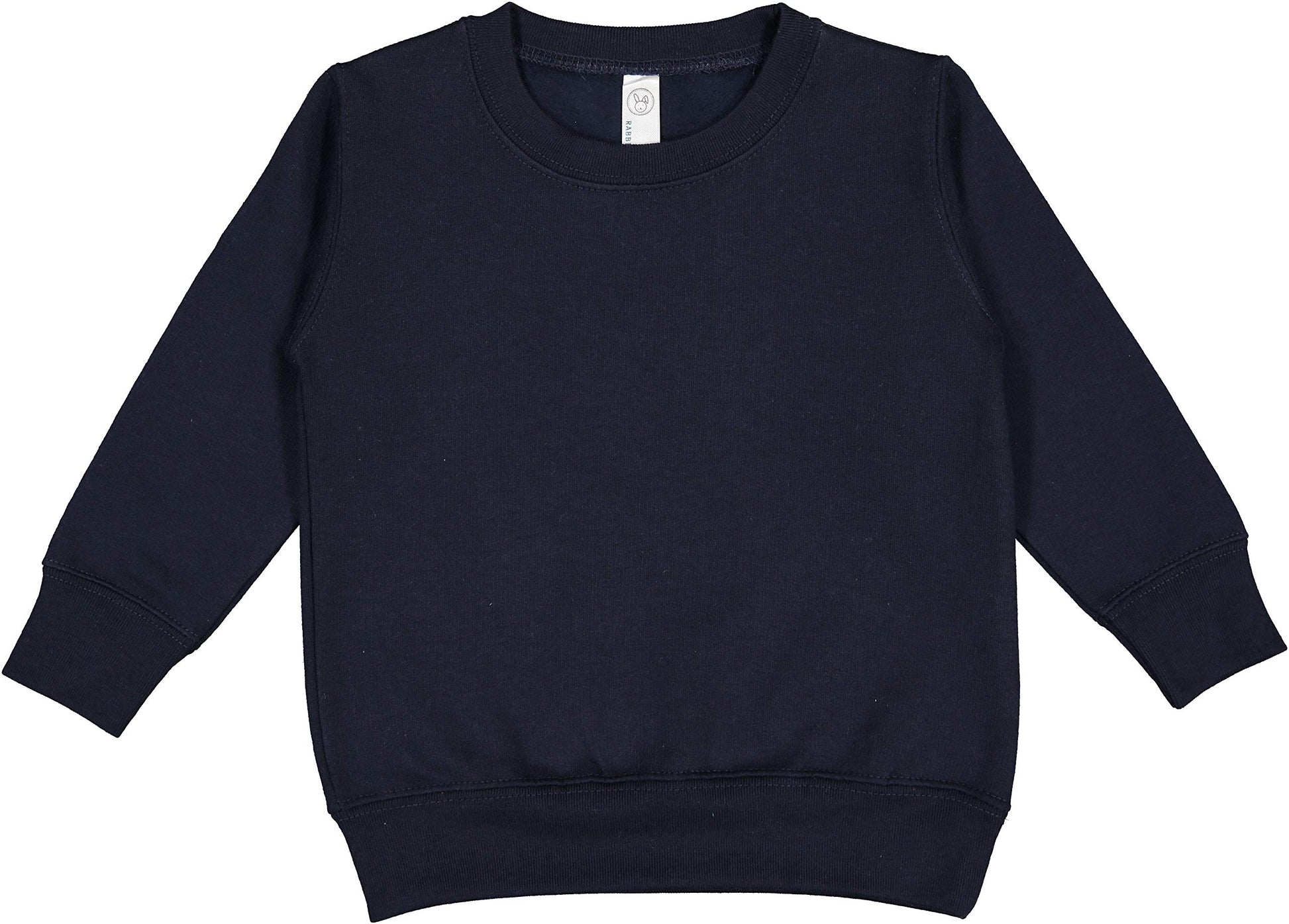 Rabbit Skins Toddler Fleece Long Sleeve Pullover Sweatshirt, Navy, 4T