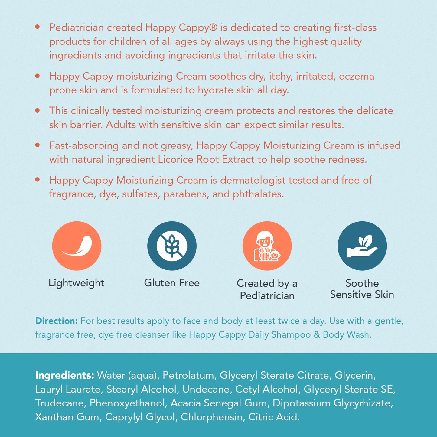Happy Cappy Dr. Eddie'S Pediatrician-Formulated Moisturizing Baby Lotion - Gentle, Paraben Free, Hypoallergenic, Sulfate Free -