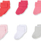 Luvable Friends Unisex Baby Newborn And Baby Socks Set, Coral Pink, 6-12 Months