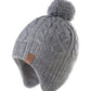 Lmlalml Boys Winter Hat Earflap Knitted Beanie For Kids Warm Fleece Lined Thicken Hat For Baby