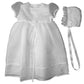 Christening Day White Sheer Organza With Embroidered Bodice - 24M