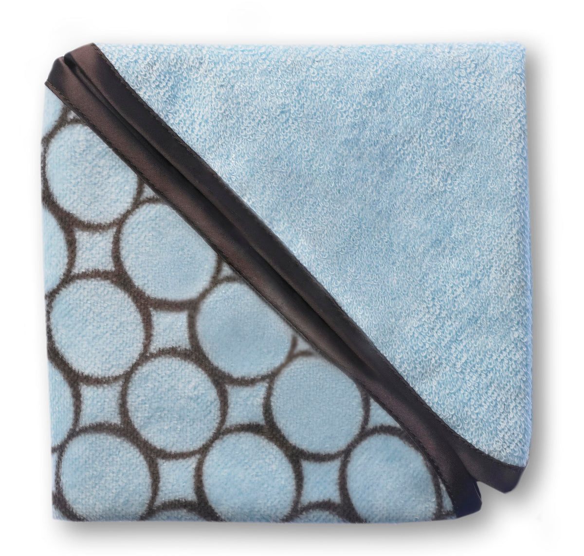 Swaddledesigns Washcloth Set  Pastel Blue With Brown Mod Circles8 Swaddledesigns Washcloth Set  Pastel Blue With Brown Mod Cir