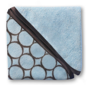 Swaddledesigns Washcloth Set  Pastel Blue With Brown Mod Circles8 Swaddledesigns Washcloth Set  Pastel Blue With Brown Mod Cir