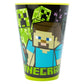 Reusable Childrens Cup Made of BPA-Free Plastic, 430 ml, Minecraft, Green