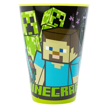 Reusable Childrens Cup Made of BPA-Free Plastic, 430 ml, Minecraft, Green