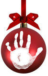 Pearhead Babyprints Diy No Bake Handprint Or Footprint, Holiday Ball Ornament, Baby Holiday Ornament, Baby'S First Christmas Orn