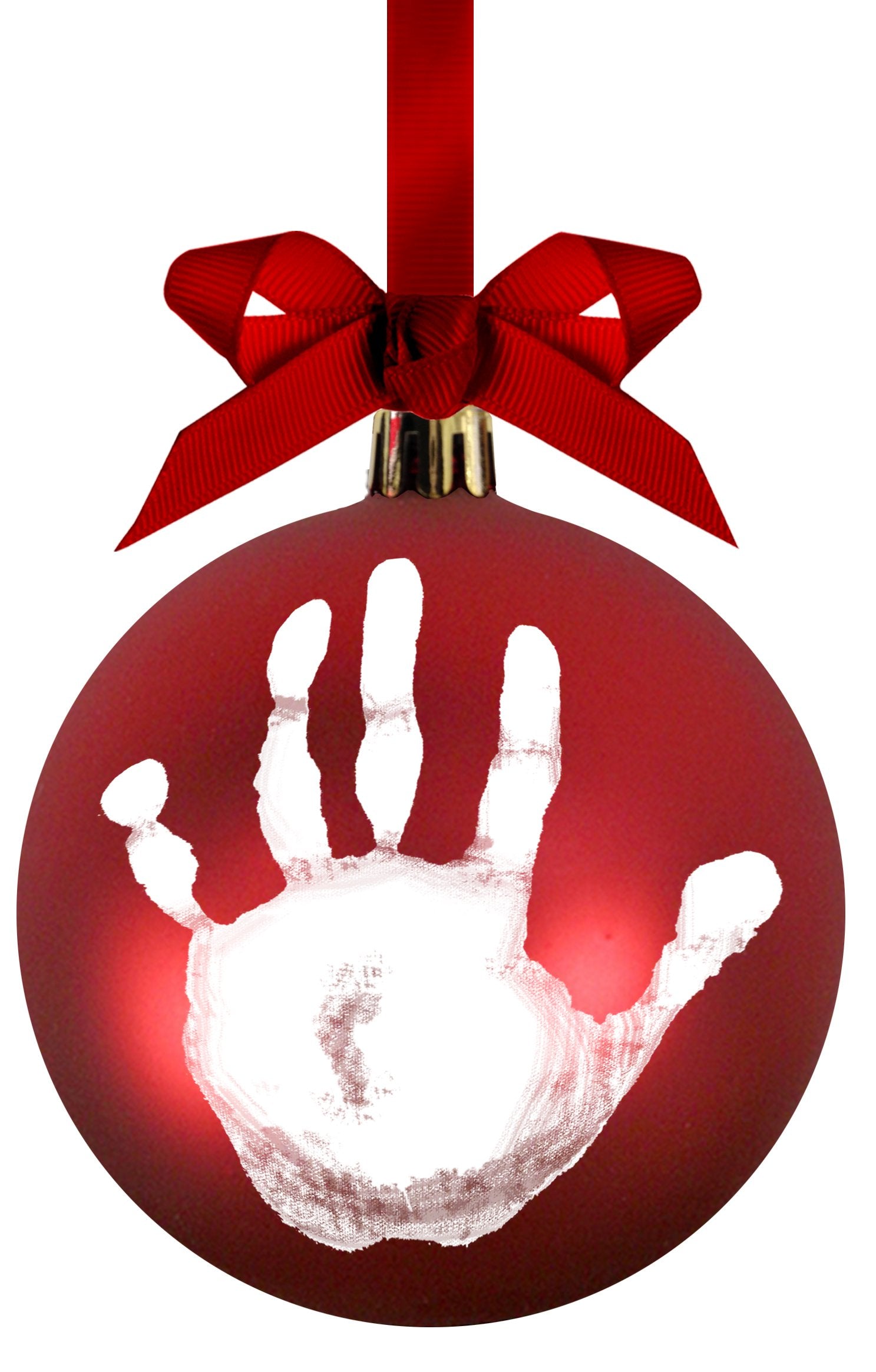 Pearhead Babyprints Diy No Bake Handprint Or Footprint, Holiday Ball Ornament, Baby Holiday Ornament, Baby'S First Christmas Orn