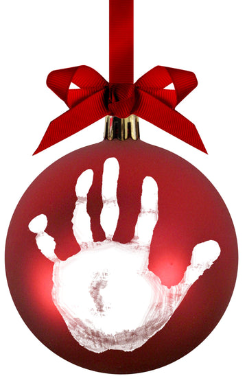 Pearhead Babyprints Diy No Bake Handprint Or Footprint, Holiday Ball Ornament, Baby Holiday Ornament, Baby'S First Christmas Orn