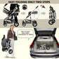 Kinder King 2 in 1 Convertible Baby Stroller, Folding High Landscape Infant Carriage, Newborn Reversible Pram, Diaper Bag, Anti-
