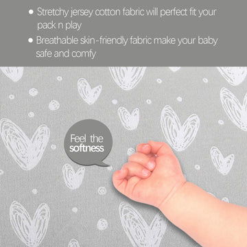 Nursing Pillow Cover 2 Pack Compatible With Boppy Pillow, 100% Jersey Cotton With Large Zipper Super Soft & Breathable & Skin Fr