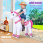 PonyCycle Ride on Unicorn Ride on Toys for Girls Riding Pink Unicorn Rocking Horse Essential Model E (with Brake/ 30 Height/Size
