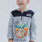 Star Wars The Child Infant Baby Boys Fleece Half Zip Pullover Hoodie Gray 18 Months