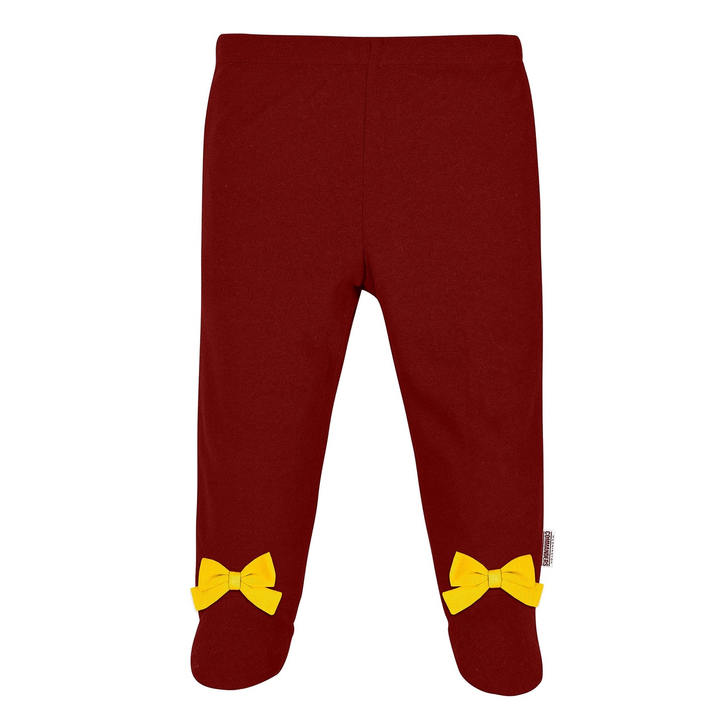 Nfl Baby Girls' 3Pc Bodysuit, Footed Pant, & Cap Set, Washington Commenders, 6-9 Months