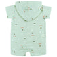 Gerber Baby Boys Hooded Cotton Romper, Sea Scene, 18 Months