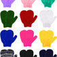 Boao 12 Pairs Toddler Mittens Bulk Kids Winter Knit Gloves pack Childrens Stretch Mittens for Toddler Boys Girls(Red, Pink, Blue
