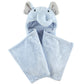 Hudson Baby Unisex Baby And Toddler Hooded Animal Face Plush Blanket, Blue Elephant, One Size