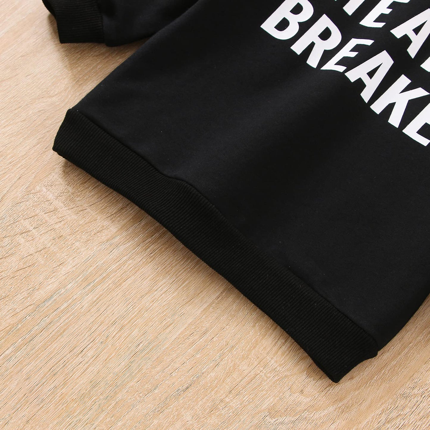 Yingisfitm Toddler Baby Girl Boy Valentines Day Outfit Crewneck Sweatshirt Long Sleeve Shirt Pullover Top Spring Clothes (Black-