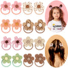 Bbgifts Boutique Baby Girl Hair Ties With Flowers, 16 Pcs Hair Bow Ties For Toddler Girls, Elastics Ponytail Holders Pigtails Ru