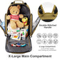 Sharkmouth Diaper Bag Backpack For Dad And Mom, Military Molle Diaper Pack With Insulated Bottle Holders And Wipe Pocket