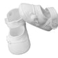 Little Things Mean A Lot Girls Cotton Batiste Shoe Embroidered With Tiny Braid And Rosebud - Size 2