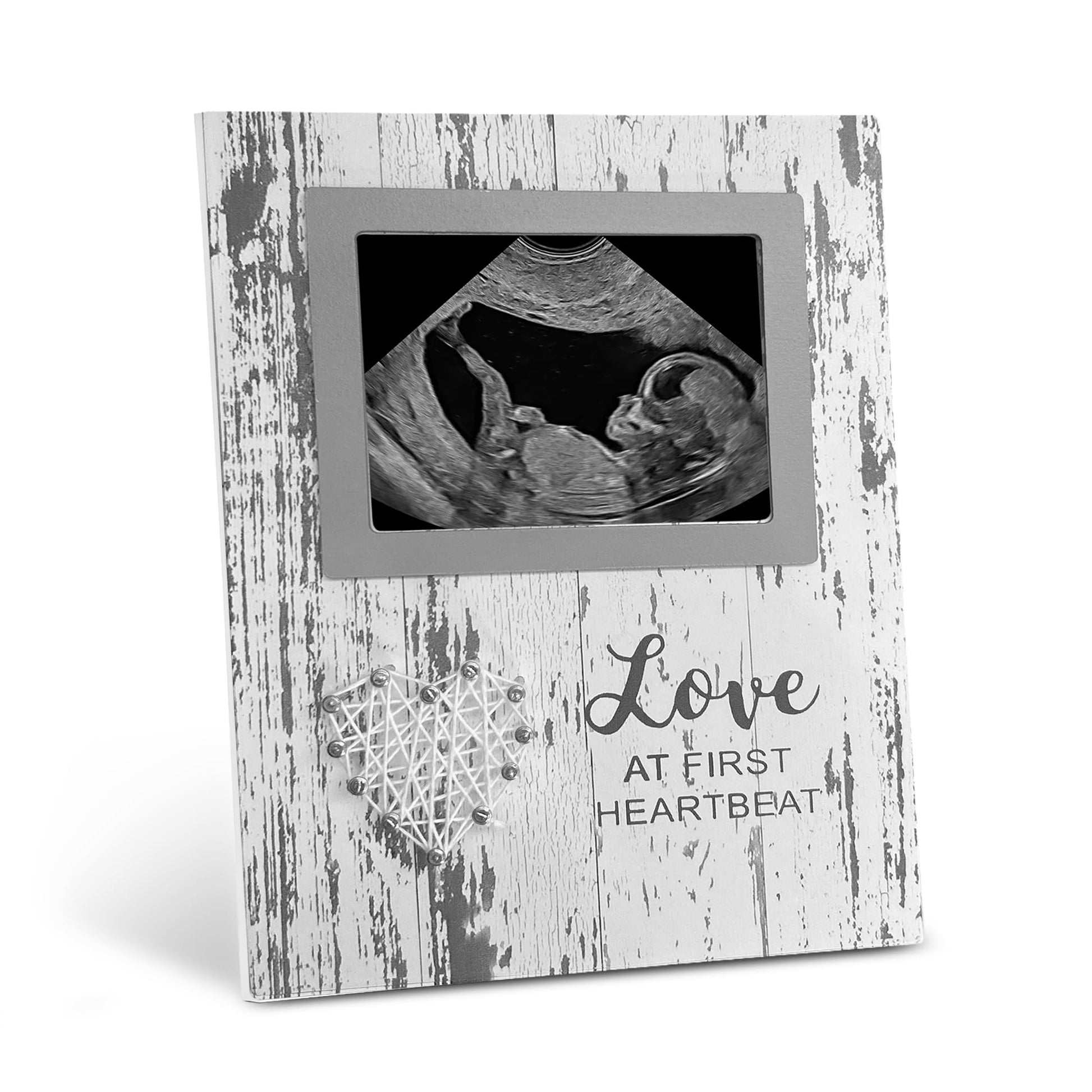 bloom & nest Baby Keepsake Sonogram Frame - Love at First Sight Ultrasound Photo Frame, Pregnancy Announcement & New Parent Gift