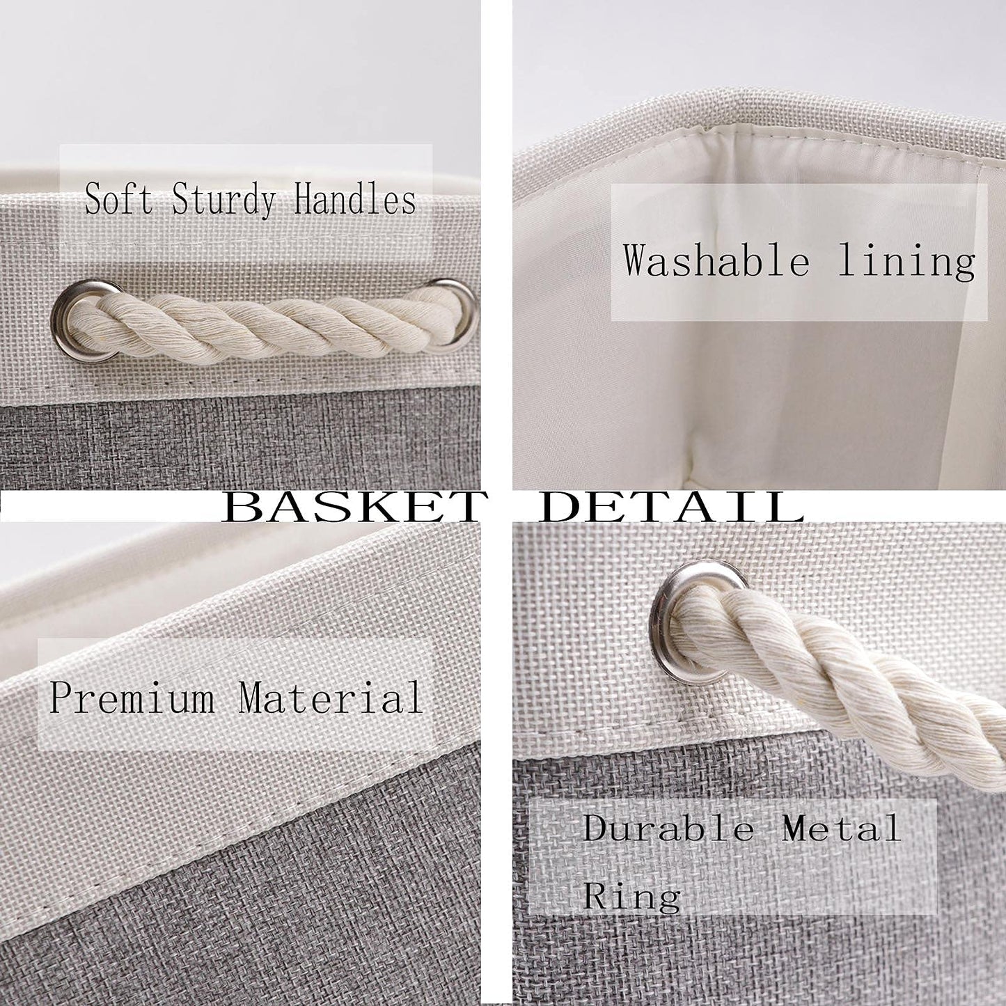 Bidtakay Storage Baskets For Organizing Small Fabric Baskets 11.8 X 7.8 X 5 Inch Collapsible Storage Bins With Handles For Shlev