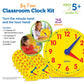 Learning Resources Classroom Clock Kit -25 Pieces, Ages 5+ Clock for Kids, Learning to Tell Time, Clocks for Teaching Time, Teac