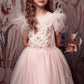 Tutuland Tutu Dress For Girls - Embroidered Tulle Dress Tiered Layered Flower Toddler Dress For Wedding Birthday Photo Prop