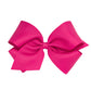 Wee Ones Girls' Classic Grosgrain Hair Bow With Plain Wrap Center On A Weestay Hair Clip, Handmade, King Sized Bow, Shocking Pin