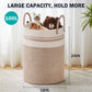 Youdenova Woven Rope Laundry Hamper Basket, 100L Tall Laundry Basket, Baby Nursery Hamper For Blanket Storage, Clothes Hamper Fo