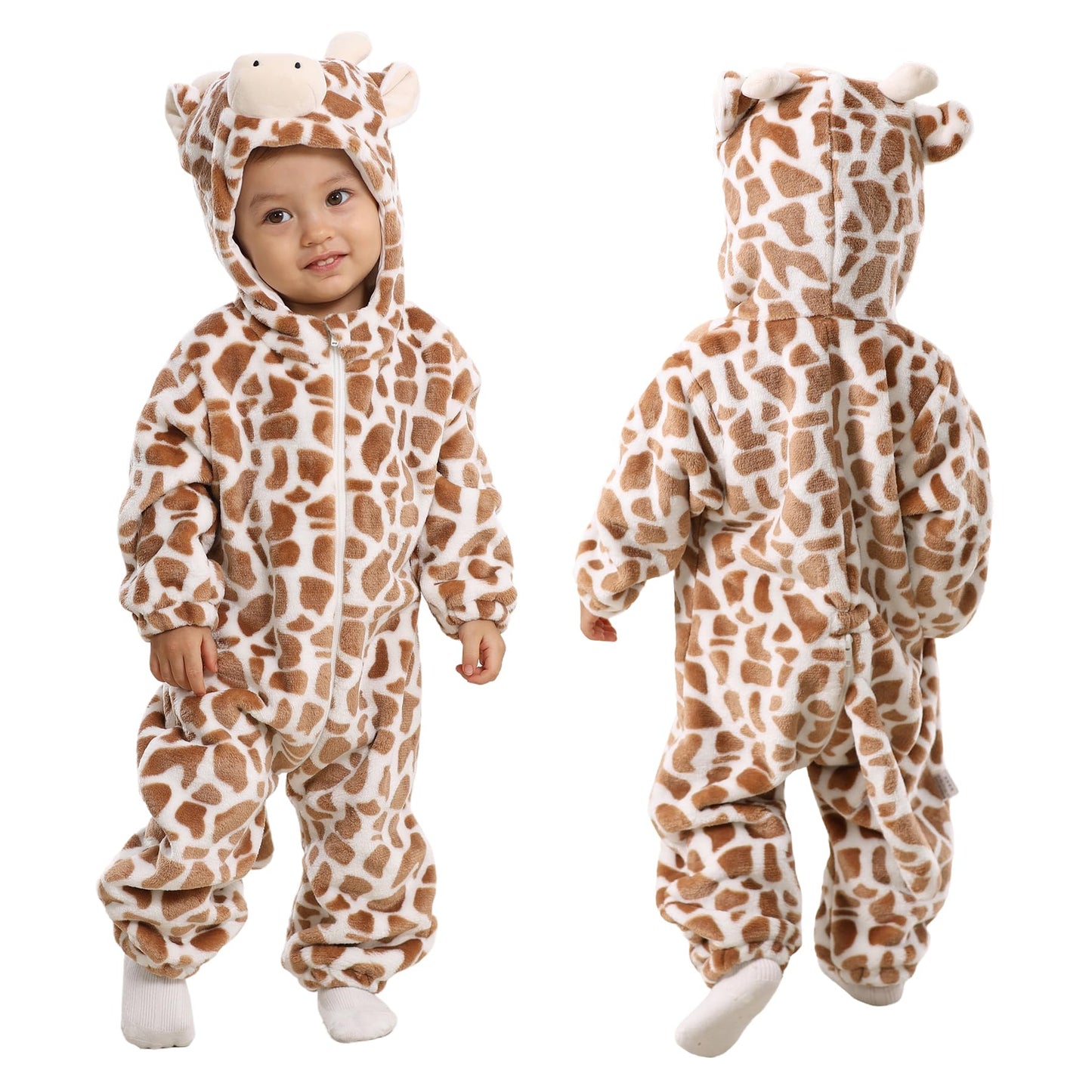 Tonwhar Infant And Toddler Halloween Cosplay Costume Kids' Animal Outfit Snowsuit(2-3T,Brown Cow)