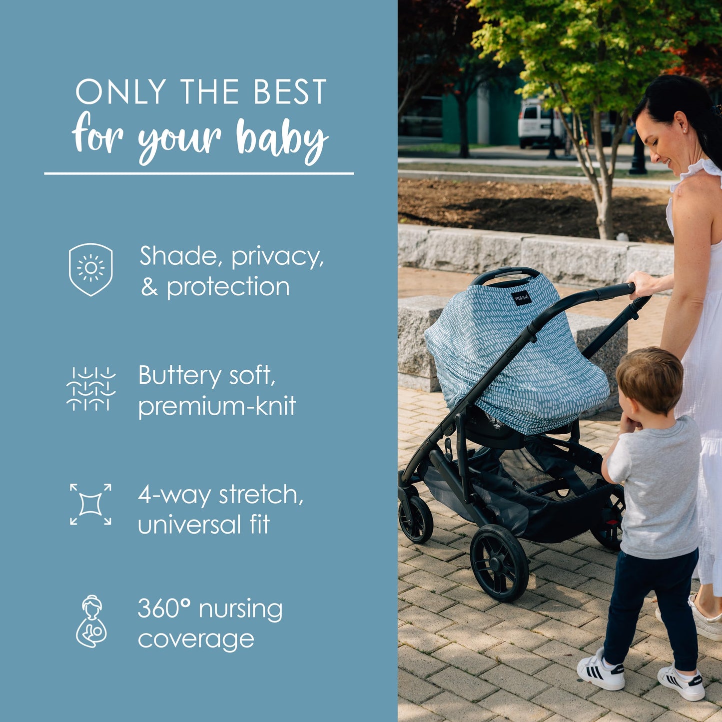 Milk Snob Original 5-In-1 Cover - Nursing Cover For Breastfeeding - Baby Car Seat Cover, Carseat Canopy & Stroller - Essential A