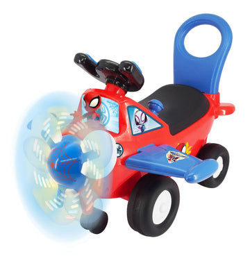 Kiddieland Lights N Sounds Spidey Activity Plane