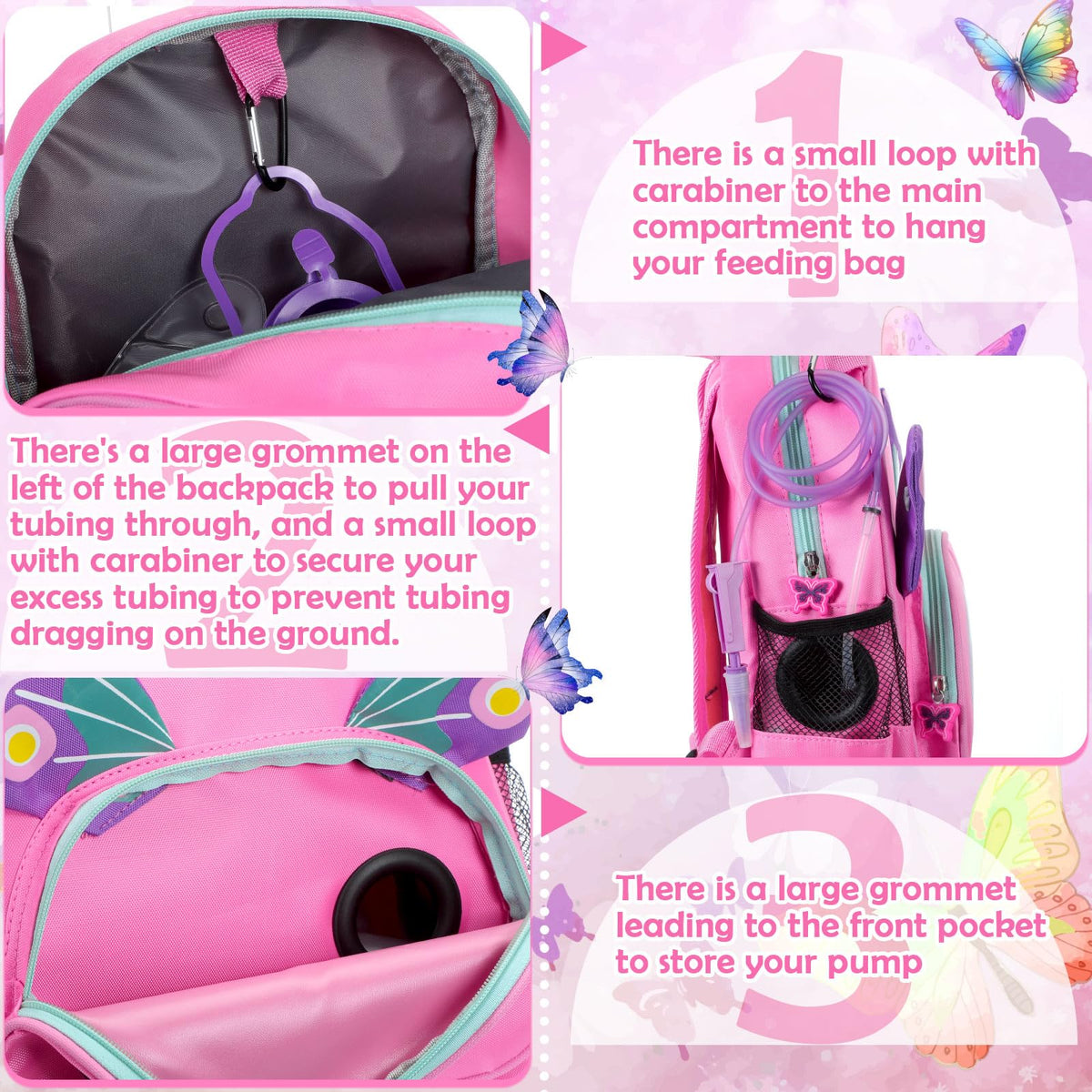 Tube Backpack Siltriangle Feeding Tube Backpack G Tube Gj Backpack For Enteral Feedi ...