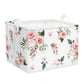 Clastyle Rectangle Rose Floral Baby Girl Gift Basket Outdoor Towel Storage Pool Toy Beach Blanket Basket Pink Flower Shelf Baske