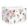 Clastyle Rectangle Rose Floral Baby Girl Gift Basket Outdoor Towel Storage Pool Toy Beach Blanket Basket Pink Flower Shelf Baske