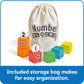 hand2mind Numberblocks One to Five Wooden Blocks, Wood Building Blocks for Toddlers 2-4 Years, Stacking Toys, Montessori Math Ma