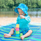 I Play. Baby Girls Sun Protection Bucket Hat, Aqua Dinosaurs, 0-6 Months Us
