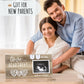 Baby Sonogram Picture Frame With Countdown Weeks - 3 Hearts Design, 4'X3' Ultrasound Photo, Pregnancy Announcements, Gender Re