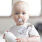 Booginhead Pacifier Clip Baby Pacifier Holder Pacigrip 2-Pack, Gray Chevron