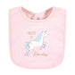 Hudson Baby Unisex Baby Cotton Bibs, Glitter Unicorn, One Size