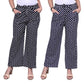 FNOCKS Girls Casual Wear Cotton Lycra Polka Print Pajama Combo Pack of 2 Black & Navy Blue